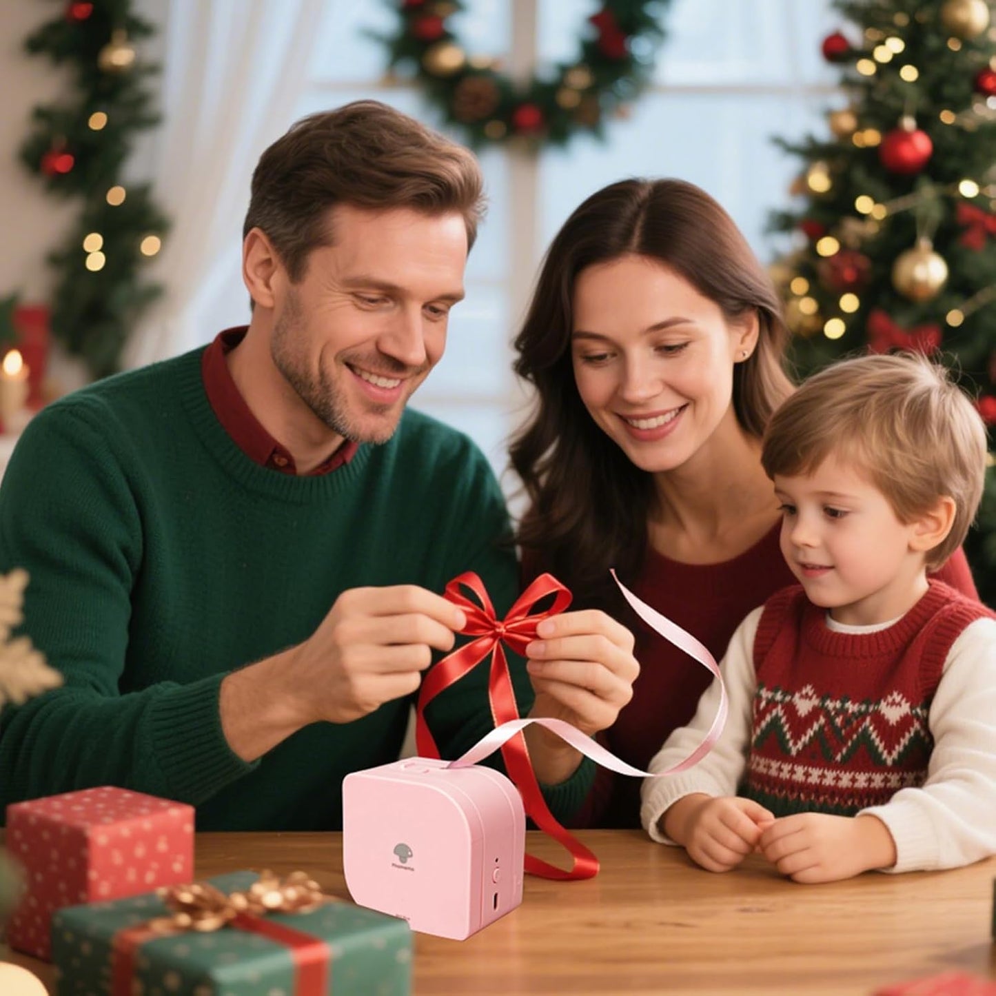 Phomemo P12 PRO Label Maker Machine with Tape, Mini Bluetooth Portable Thermal Labelmaker for Home, Office, Organizing, Kitchen, Wireless Small Label Makers with Multiple Templates, Pink