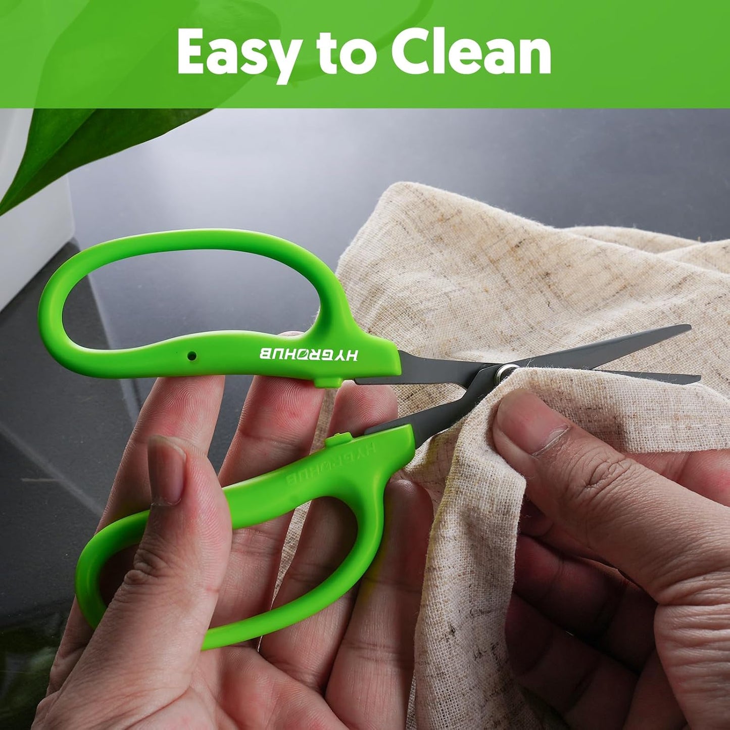 Garden Scissors, 2pcs 6in Pruning Shears Snips Non-stick Coated Sharp Steel Blades - Gardening Tools Garden Shears for Plants Herb Flowers in Grow Tent and Hydroponics