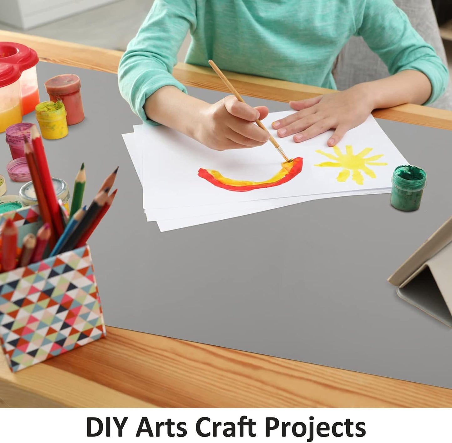 Extra Large Silicone Mat,Silicone Mats for Kitchen Counter Island Dinner Table Countertop Protector Heat Resistant Mat (120” x 48”, Grey)