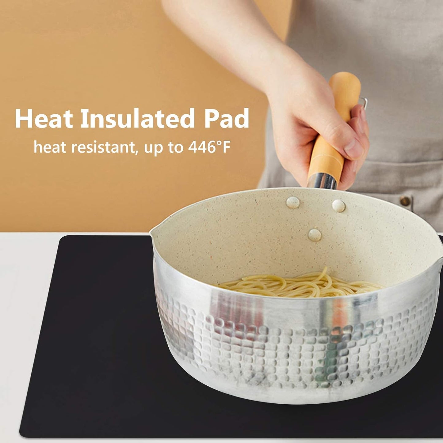 Gartful Extra Large Silicone Mats for Countertop, 28" by 20" Multipurpose Mat, Counter Table Protector, Desk Saver Pad, Placemat Nonstick Nonskid Heat-Resistant Pad, Black, 2PCS