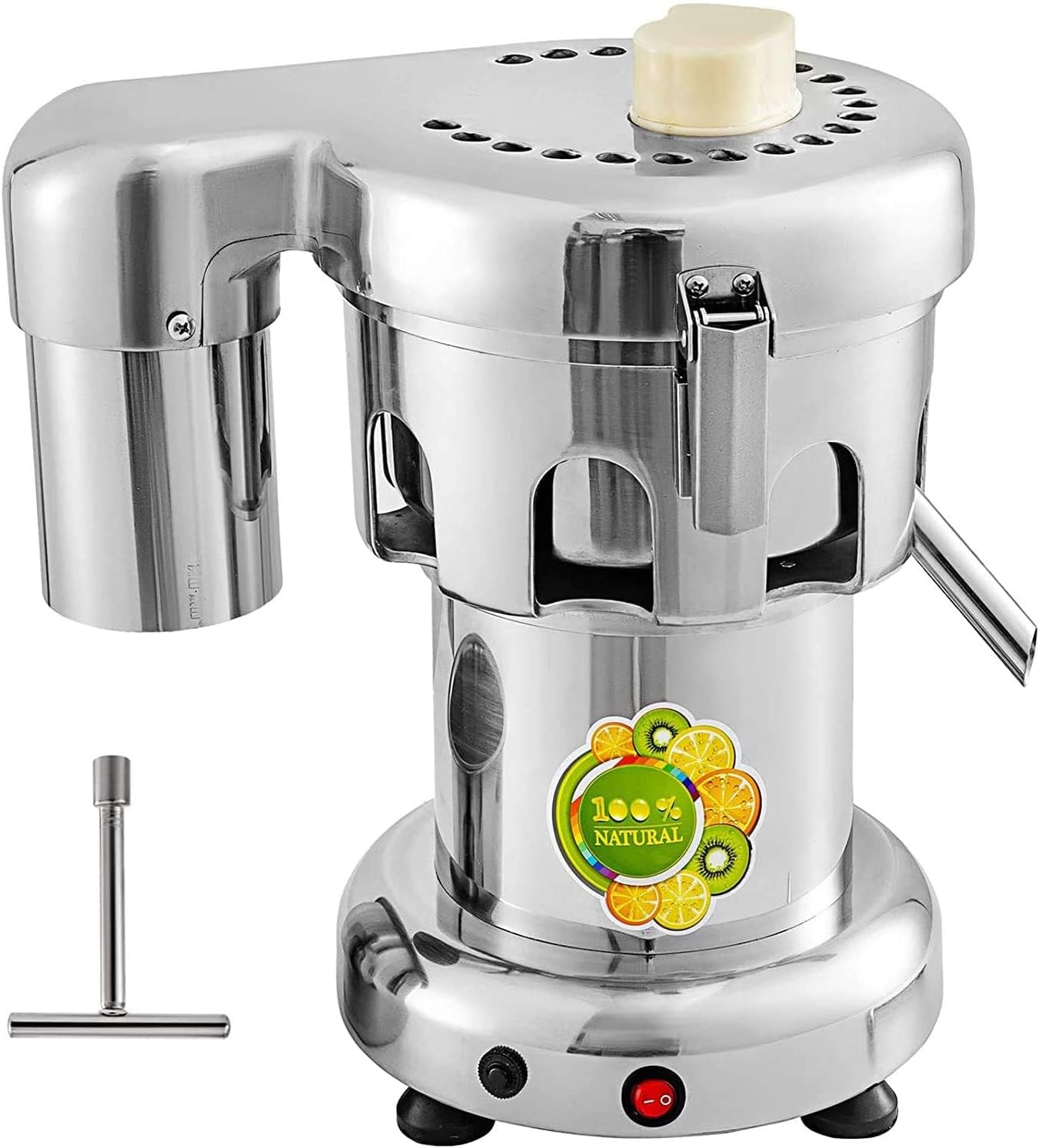 VBENLEM Commercial Juice Extractor Heavy Duty Juicer Aluminum Casting and Stainless Steel Constructed Centrifugal Juice Extractor Juicing both Fruit and Vegetable