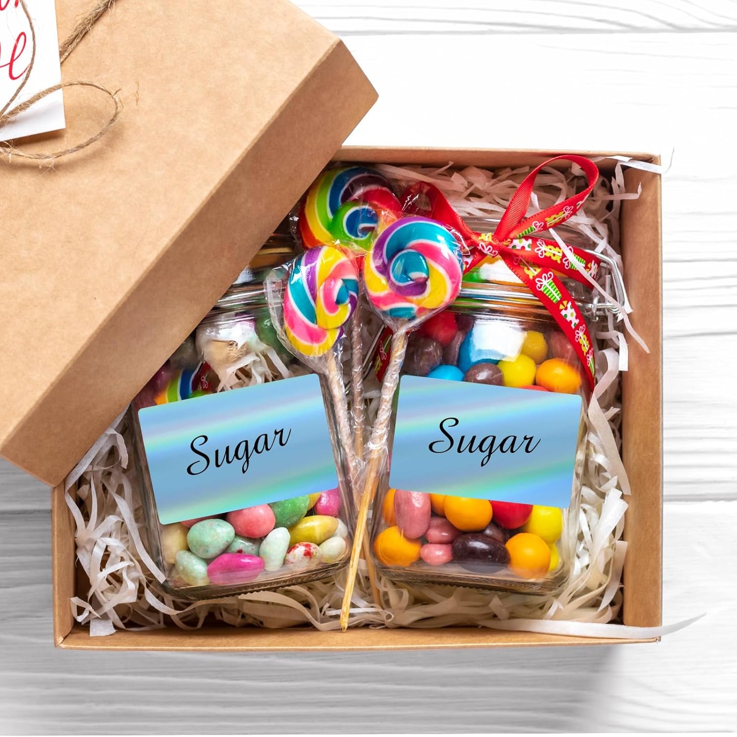 3x2 Inch Holographic Thermal Labels, Blue Thermal Sticker Labels, Rainbow Glitter Stickers for Price, Barcode, Mailing, Name, DIY Custom Logo Design, 200 Pcs /1 Roll