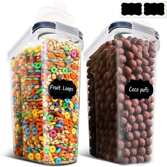 Cereal Storage Containers Set (6.3L / 213OZ) – Airtight Food Storage with Lids, Pantry Organizer for Rice, Sugar, Flour