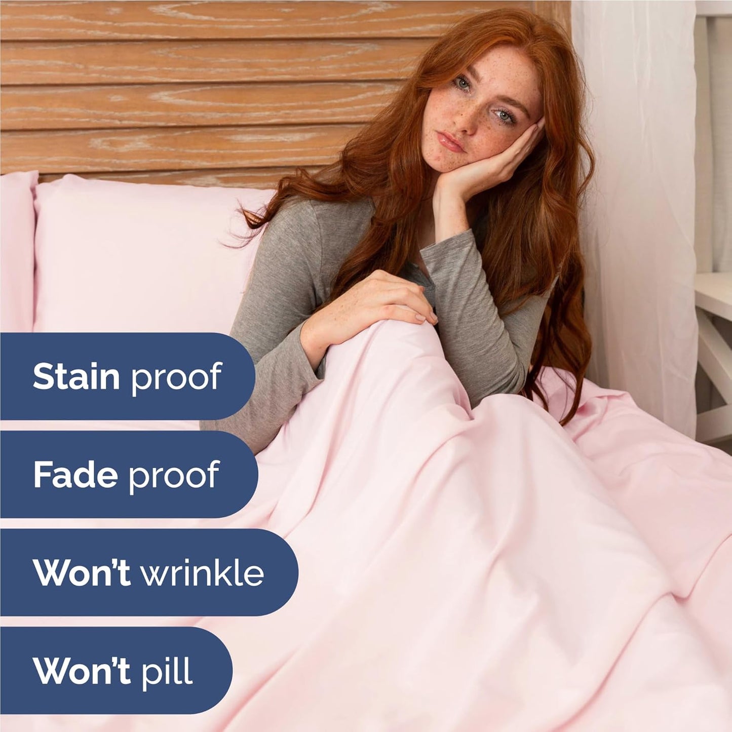 Full Size 4 Piece Sheet Set - Comfy Breathable & Cooling Bed Sheets Set - Hotel Luxury Bedding for Women, Men, Kids, Teens, Boys & Girls - Deep Pockets, Soft, Wrinkle Free - Oeko-Tex - Lavender Pink