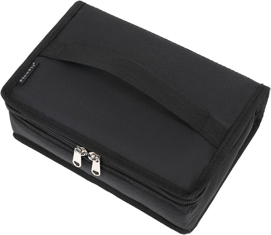 FlowFly Small Insulated Lunch box Portable Soft Bag Mini Cooler Thermal Meal Tote Kit with Handle for Work & School, Black