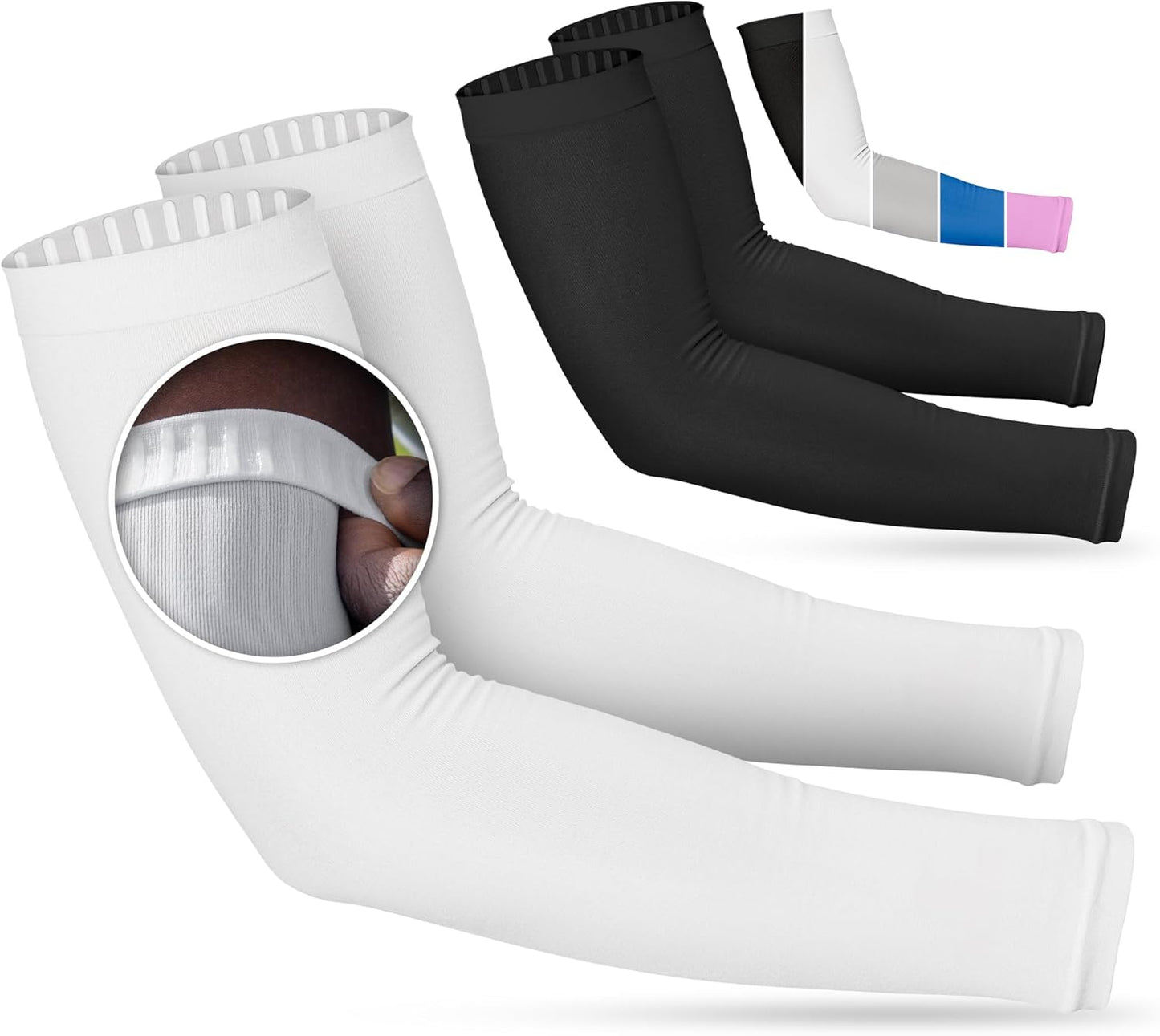 SportsTrail Cooling Arm Sleeves for Men & Women – Breathable, UV Sun Protection, Sports Arm Sleeves for Women, Men & Youth