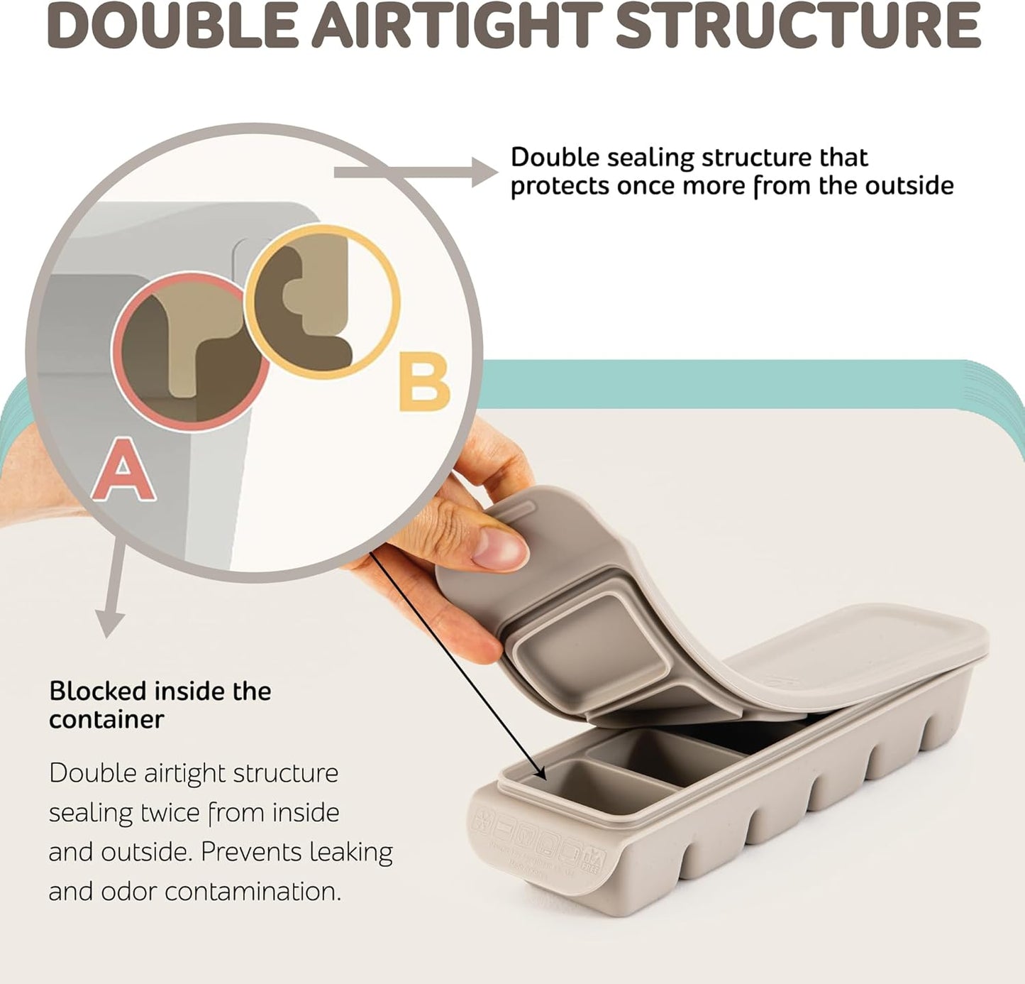 Silicone Freezer Trays with Lid, 1oz 6 Section - Leak Proof Silicone Freezer molds for Homemade Baby Food Breastmilk, Purees, Vegetables, Baby Food Jars Ice Tray with Lid BPA Free Indie Pink