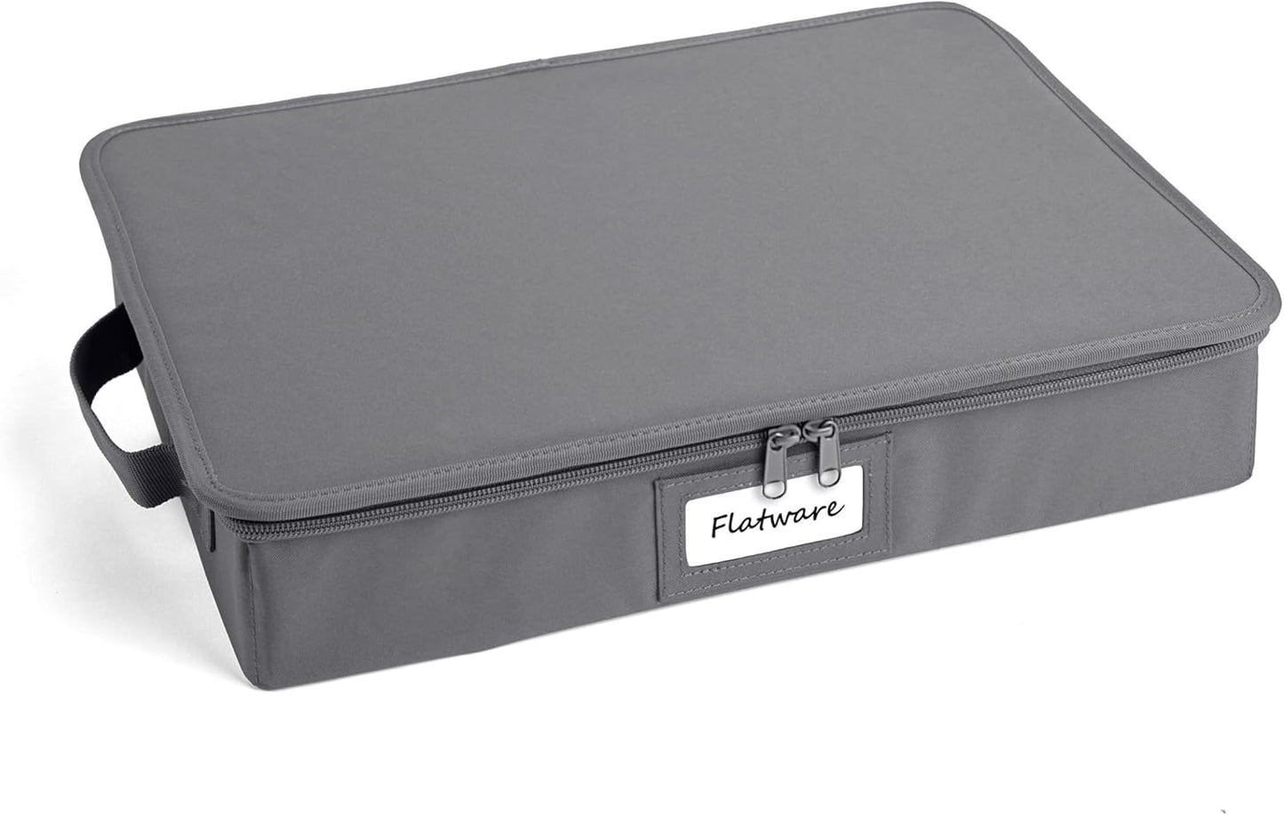 Covermates Keepsakes Flatware Storage Box - Stackable - Reinforced Handles - China Storage, Graphite