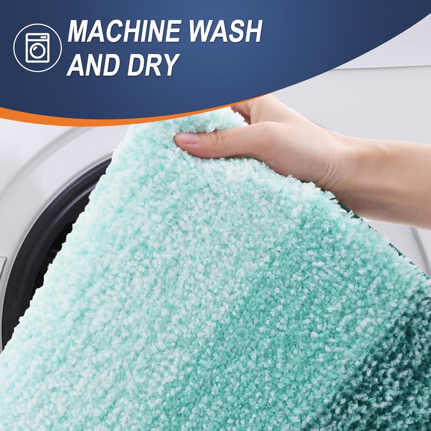 OLANLY Bathroom Runner Rugs 54x24, Extra Soft Absorbent Microfiber Bath Rugs, Rubber Backing, Quick Dry, Washable Bath Mats for Bathroom Floor, Tub and Shower, Home Decor Accessories, Blackish Green