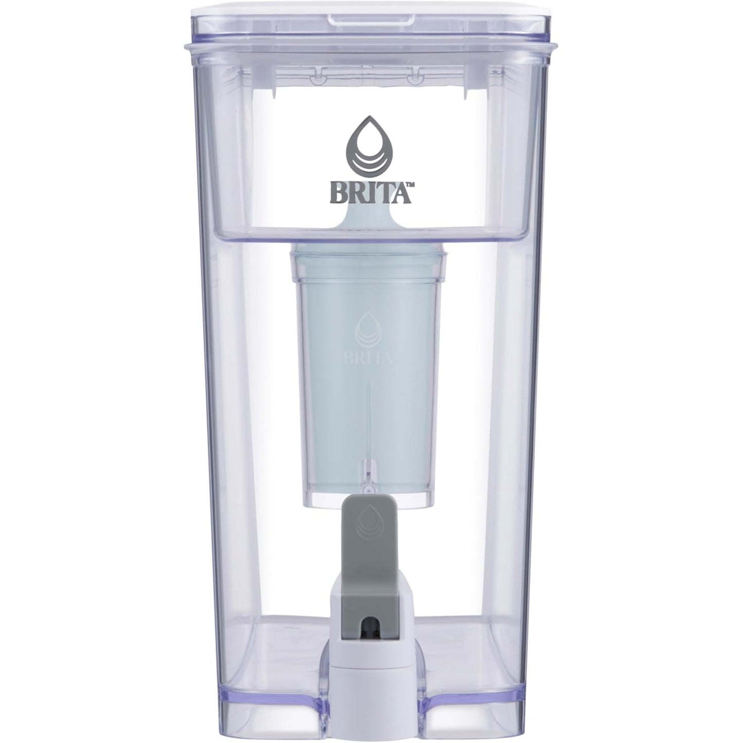 Brita UltraMax Large Water Dispenser with 1 BritaPlus Filter, 27 Cup, White (Package May Vary)
