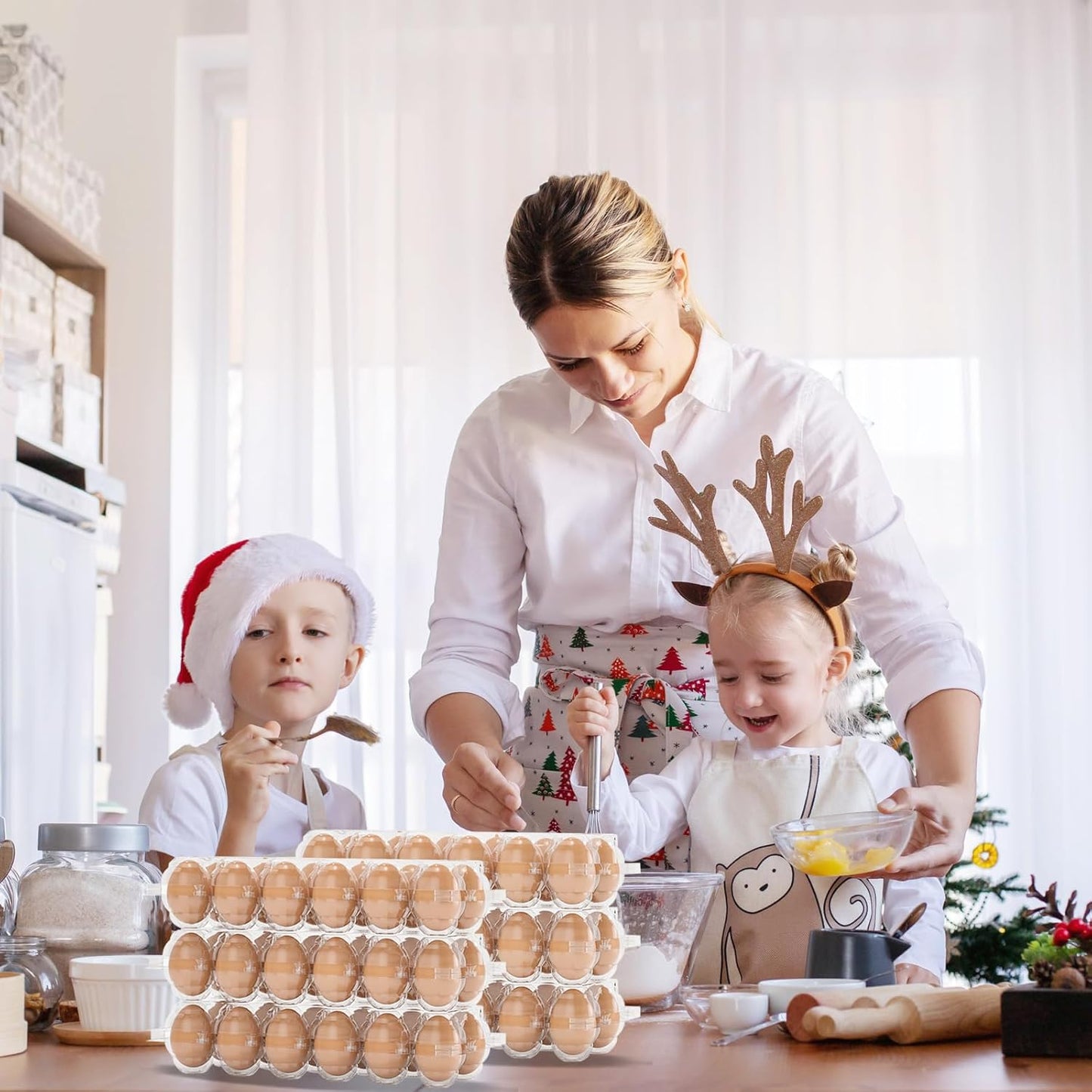 120 Pack Plastic Egg Cartons Cheap Bulk, 12 Count Clear Egg Containers for Fresh Chicken Eggs, 3x4 Grids Refrigerator Egg Trays for Refrigerator Storage, Chicken Farm, Market Display & Commercial Use