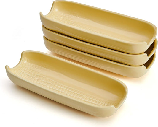 Pfaltzgraff Callie Stoneware Corn Dishes, Set Of 4, Yellow