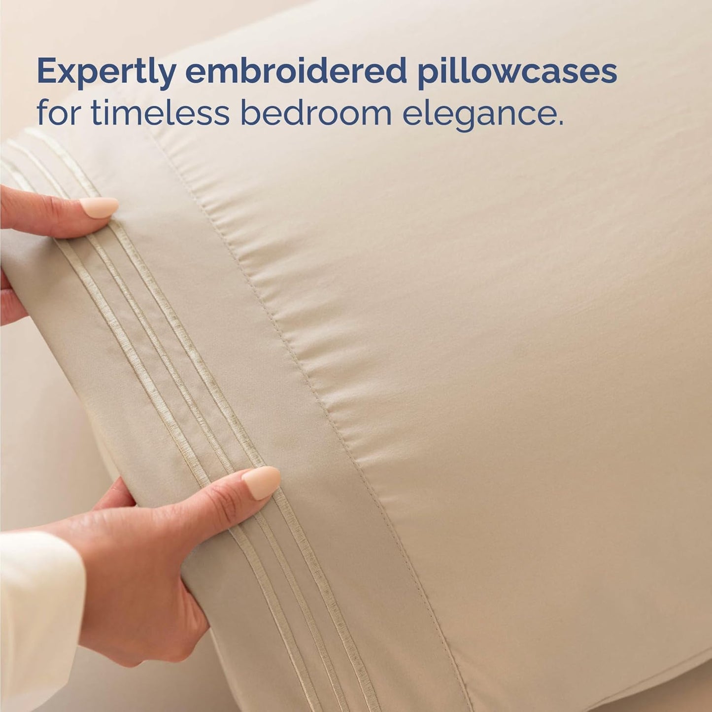 Twin Size 3 Piece Sheet Set - Comfy Breathable & Cooling Bed Sheets Set - Hotel Luxury Bedding for Women, Men, Kids, Teens, Boys & Girls - Deep Pockets, Ultra-Soft and Wrinkle Free - Oeko-Tex - Cream