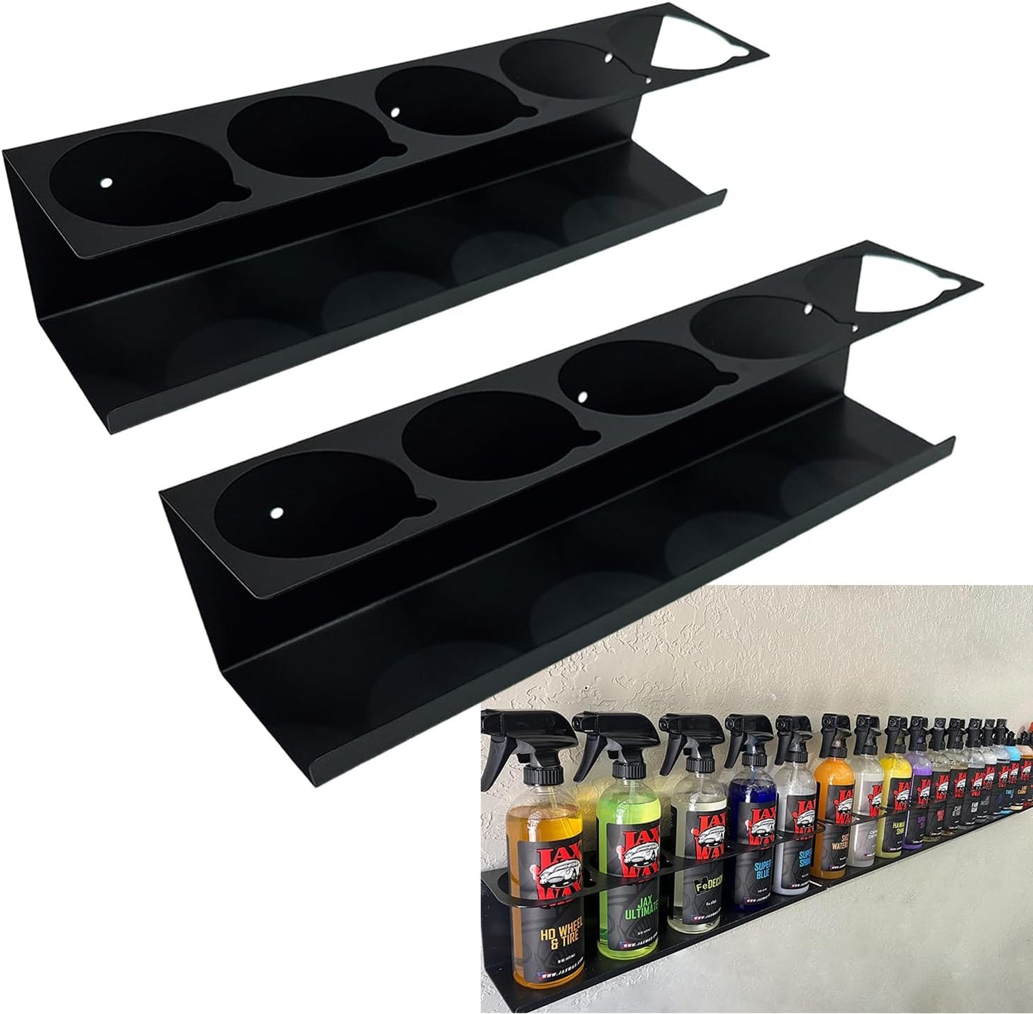 Spray Can Holder Organizer Aerosol Can Rack Wall Mount Spray Paint Storage Fit For Garage And Workspace (Pack of 2)