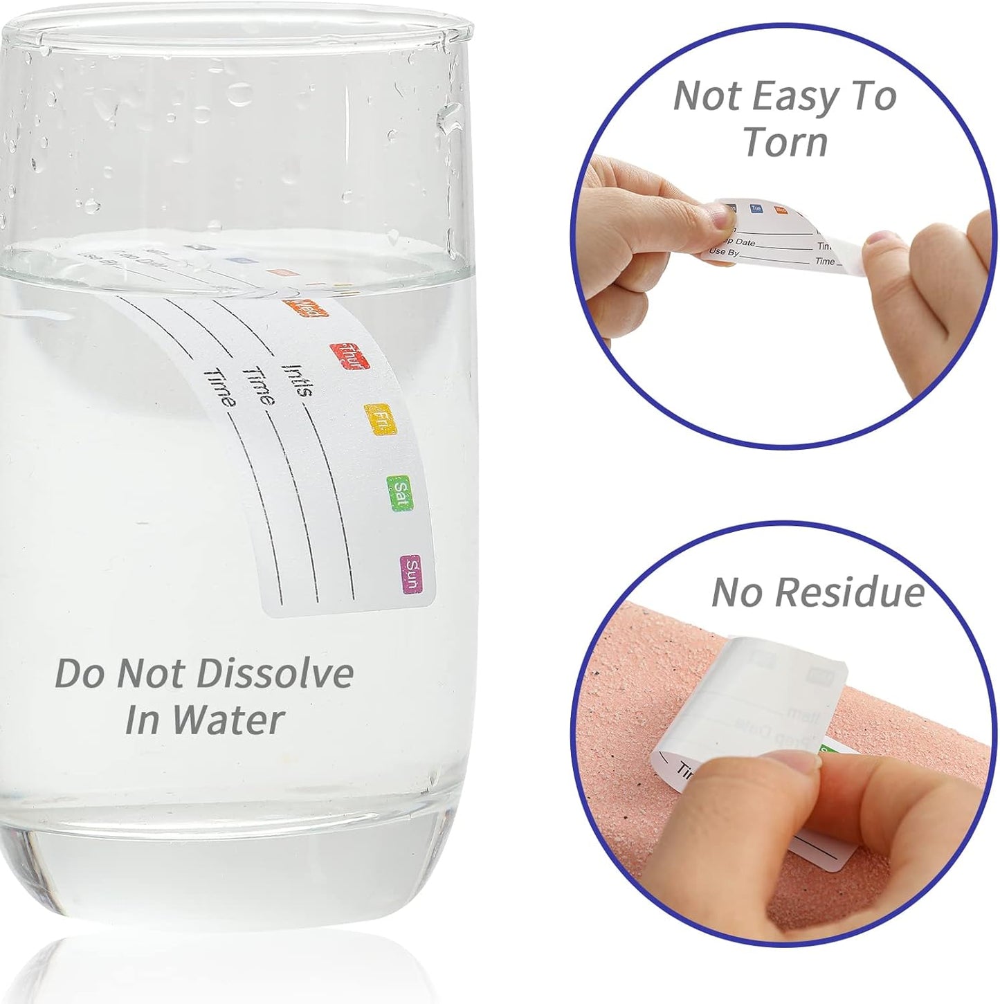 STARLIBOO Removable Freezer Labels, 1x3 Inch, 300pcs, Waterproof Oil Resistant Easy Clean Leaves No Residue