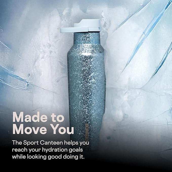 Corkcicle Classic Sport Canteen Insulated Water Bottle - Keeps Beverages Cold 25 Hours - Triple Insulated - Summer Drinkware Gift - Keeps Drinks Ice Cold - Leak-Proof Cap - 20 oz - Ice Breaker