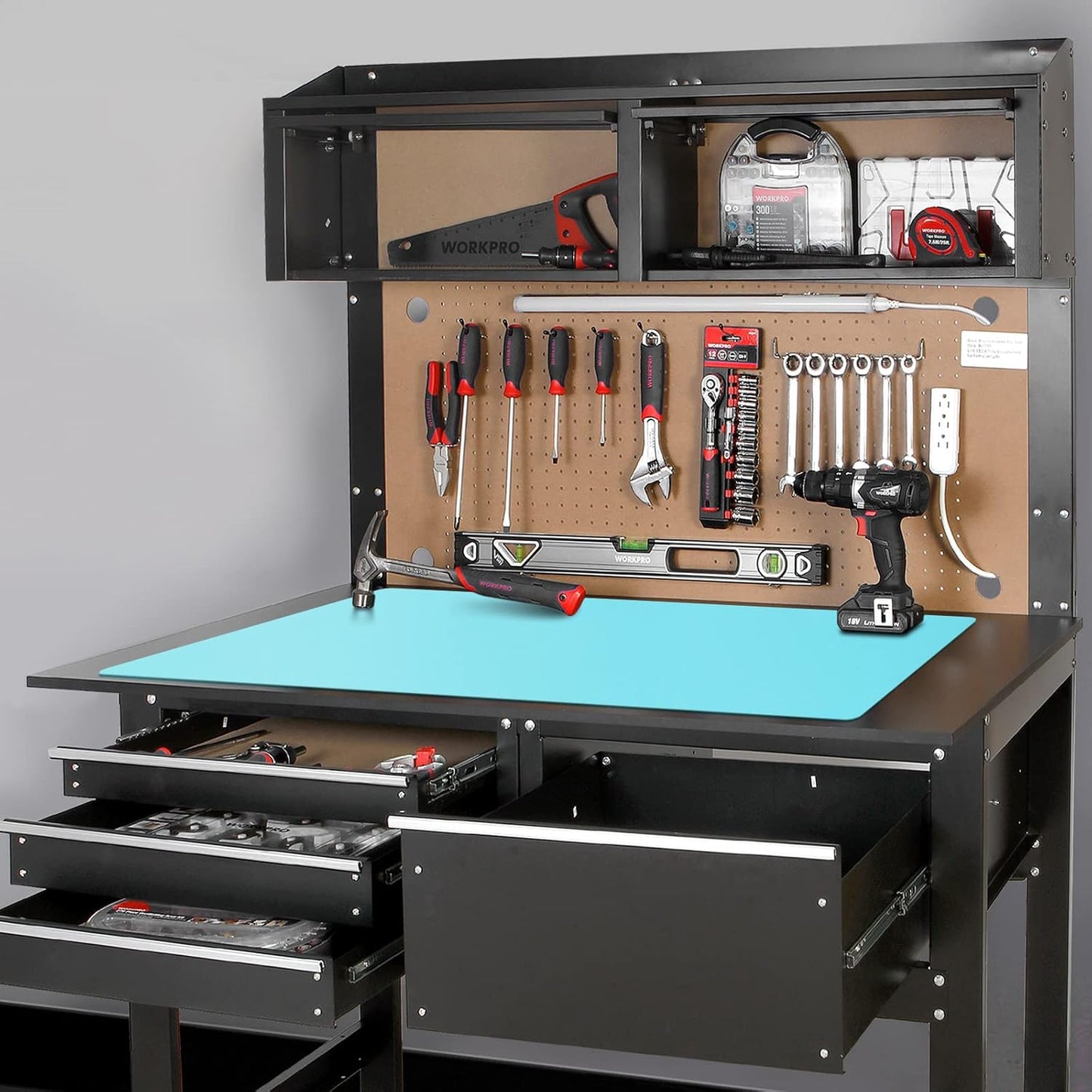 Silicone Mats for Kitchen Counter, Nonslip Silicone Mats for Crafts Countertop Protector Heat Resistant Mat (78.7” x 24” x 0.08”, Cyan)