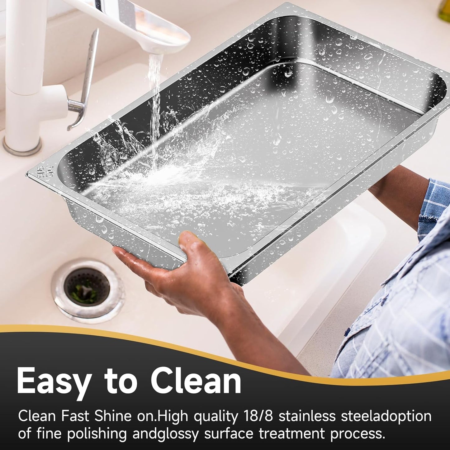 Chafing Dishes for Buffet, 9.5QT Square Stainless Steel Chafing Dish with Transparent Hydraulic Lid, 304 Food Pan, Buffet Warmer for Parties and Events (Silver)