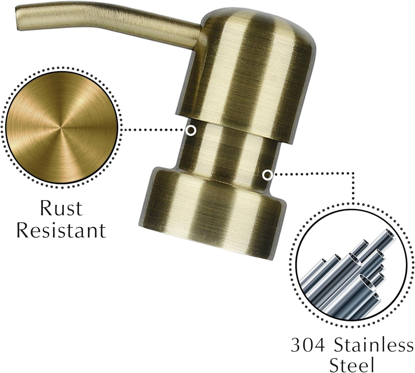 Emerson Soap Dispenser, Dish Soap Dispenser for Kitchen, Soap Dispenser Bathroom Set - Hand Soap Dispenser, Kitchen Soap Dispenser Set, Glass Soap Dispenser with Pump and Labels - 16 Oz, 2 Pack