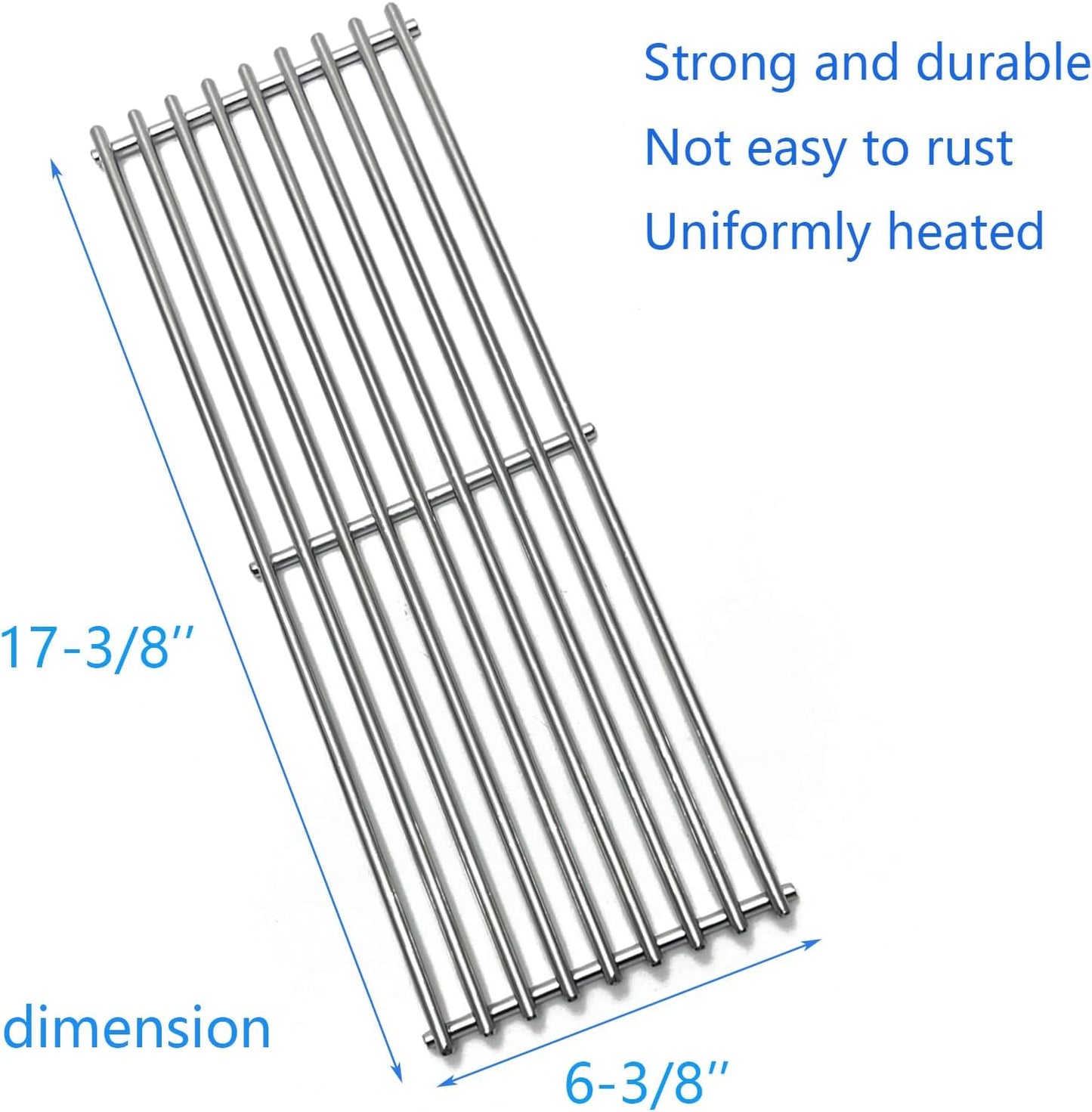 17-3/8” Stainless Steel 5 Grid Grates for Broil King Baron 540,590 590-S,Huntington 6133-84, 6133-87 6130-54, 6130-57 Broil-Mate 7130-64, 7133-64 Sterling 5130-54, 5130-64 Gas Grill
