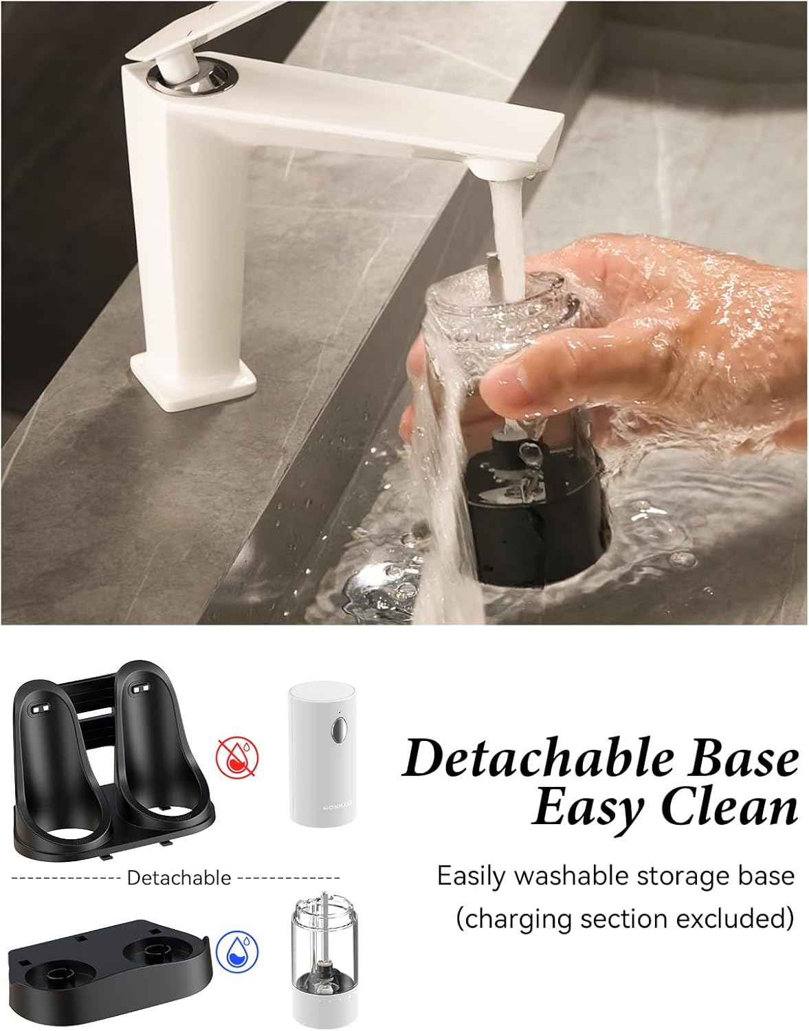 Electric Salt and Pepper Grinder Set - Automatic Refillable Salt and Pepper Grinders with Charging Base & LED Light, 6-Level Adjustable Coarseness with External Dial, Ideal Kitchen Gadget，Black& White