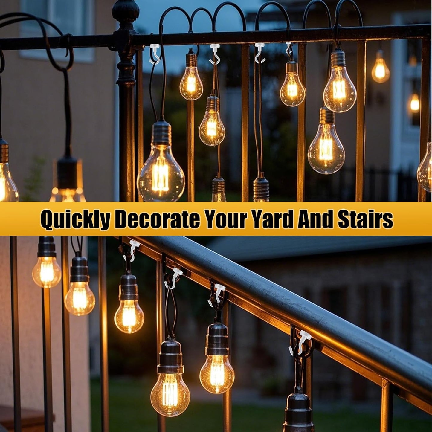 DIYMAG Outdoor Hooks for Hanging String Lights, White Magnetic Hooks Strong 30lbs+ Hanging Party Light Wall Cable 2025 Cruise Cabin Ship Essentials Heavy Duty Strong Magnets for Outside Grill 6PCS