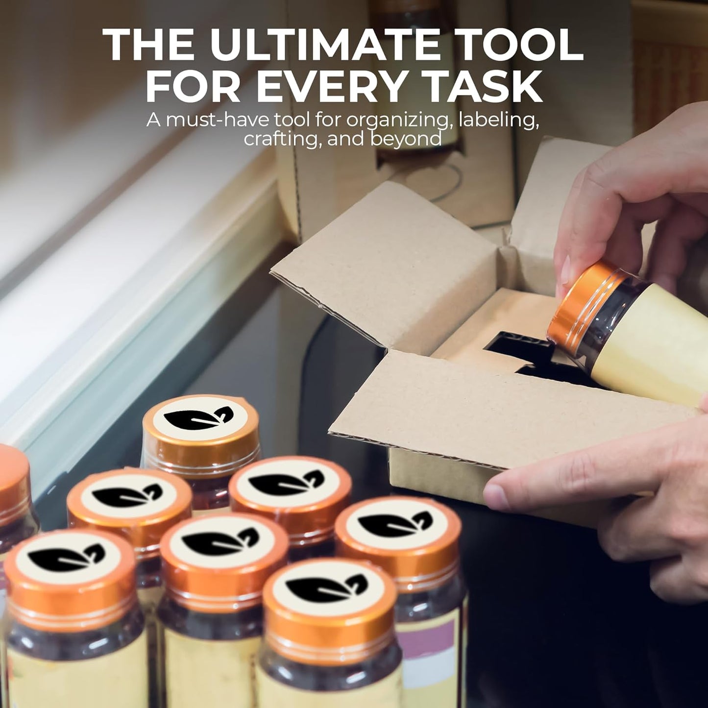 Perco Ivory 2-Inch Perforated Circle Dot Thermal Sticker Labels — 735 Stickers/Roll, Direct Thermal Printer Compatible—with Permanent Adhesive for Organizing, Color Coding, Bin Labeling—Made in USA