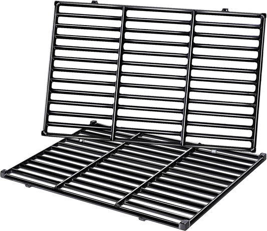 Uniflasy 7638 Porcelain-Enameled Cast Iron Cooking Grates for Weber GS4 Spirit II 300& Spirit 300 Series, E-310 E-330,Genesis Silver/Gold B & C Grill Grates Replacement Parts, Replace for Weber 7639