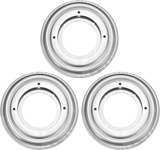uxcell 3Pcs 5.5 Inch Rotating Bearing Plate, Swivel Plate Stand Lazy Susan Hardware Round Turntable Base Tray for Table Serving Tray Revolving Shelve, Silver