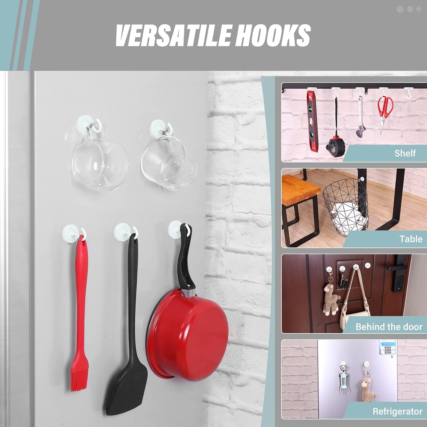 Neosmuk Magnetic Hooks Heavy Duty,Strong Magnet with Hook for Fridge, Super Neodymium Extra Strength Industrial Hooks for Hanging, Magnetic Hanger for Toolbox, Cruise, Grill(White,10 Pack)