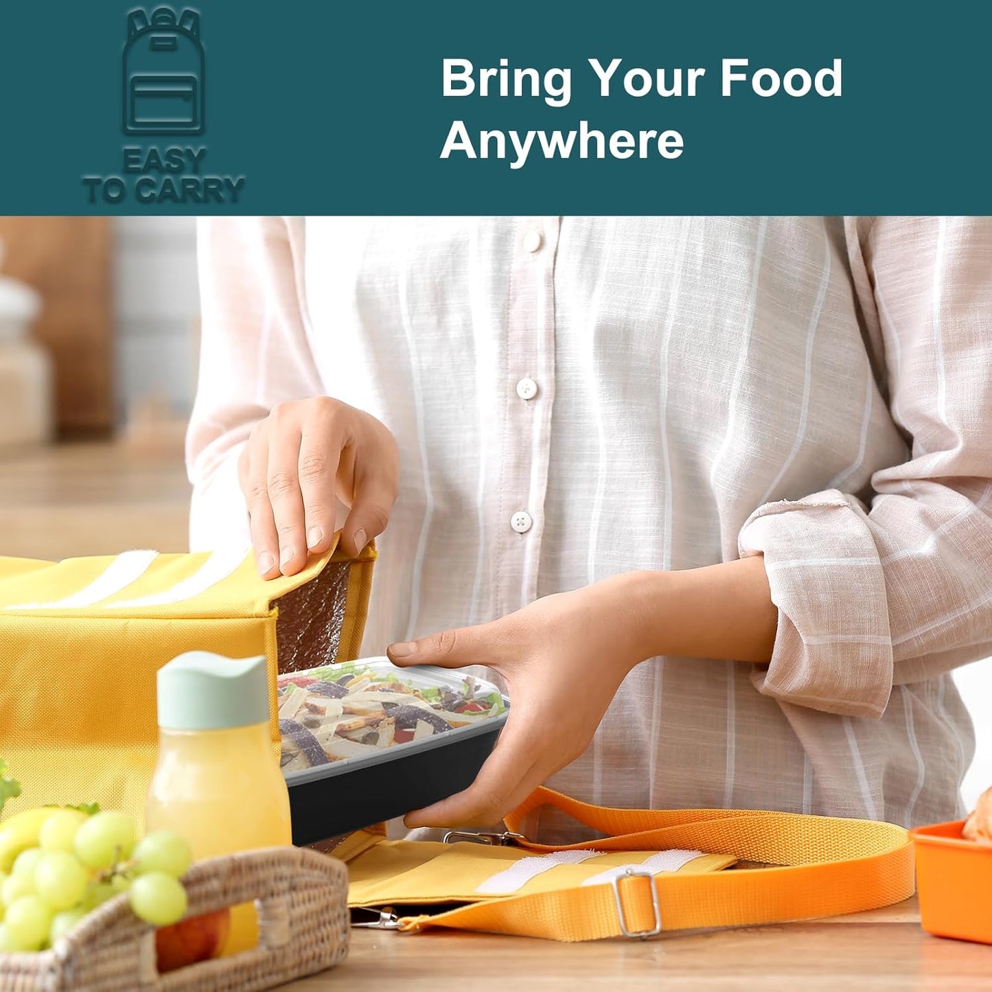 WGCC Meal Prep Containers, 50Pack [38OZ] Food Storage Containers With Lids, Reusable Food Prep Containers, To Go Containers With Lids, BPA-free, Stackable, Microwave/Dishwasher/Freezer Safe