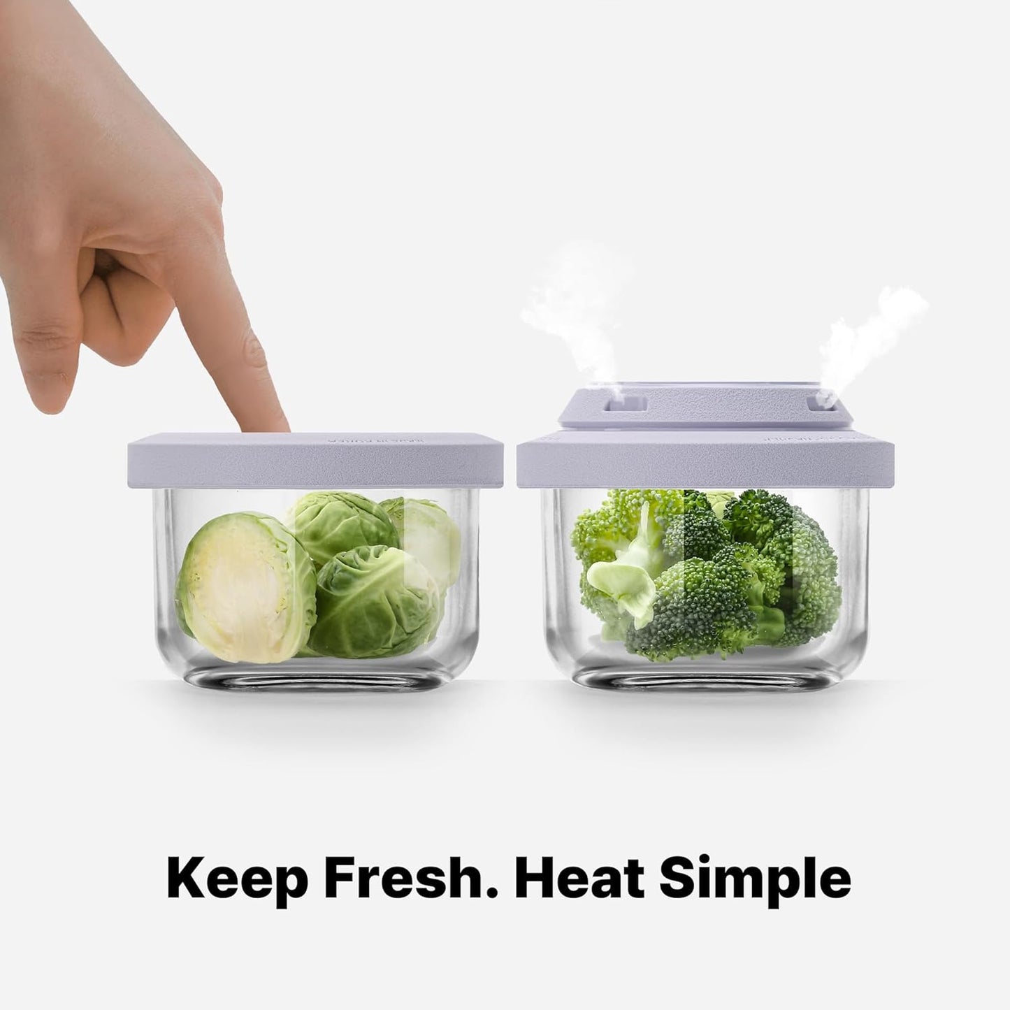 Comotomo 'Smart Vent' Food Container, Gray, Set of 3