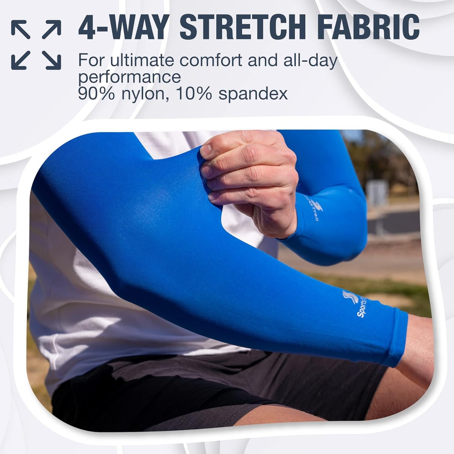 SportsTrail Cooling Arm Sleeves for Men & Women – Breathable, UV Sun Protection, Sports Arm Sleeves for Women, Men & Youth