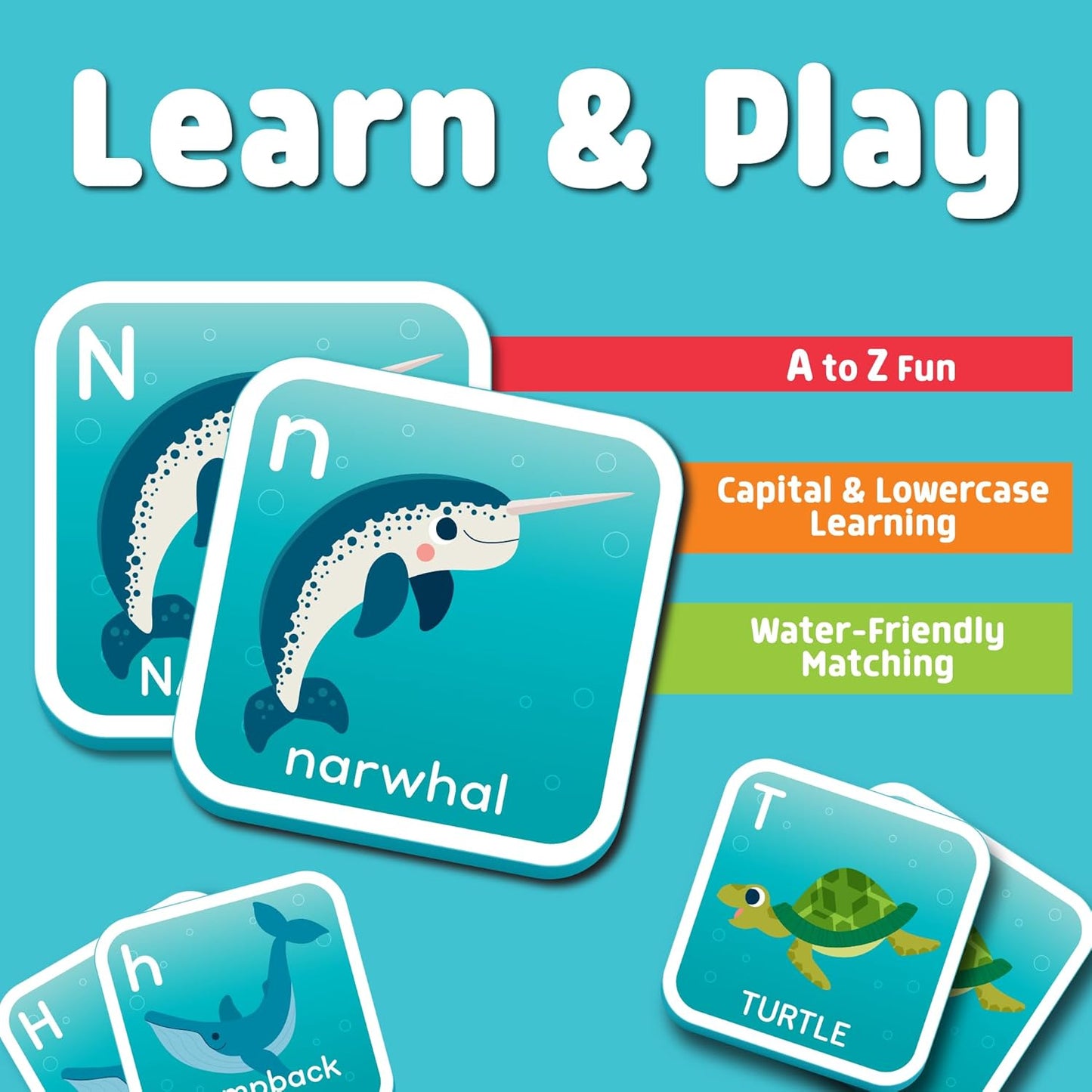 Chuckle & Roar - Bath Matching - Water Safe Fun - Great for Toddlers - Fun and Engaging - Ages 3 and up