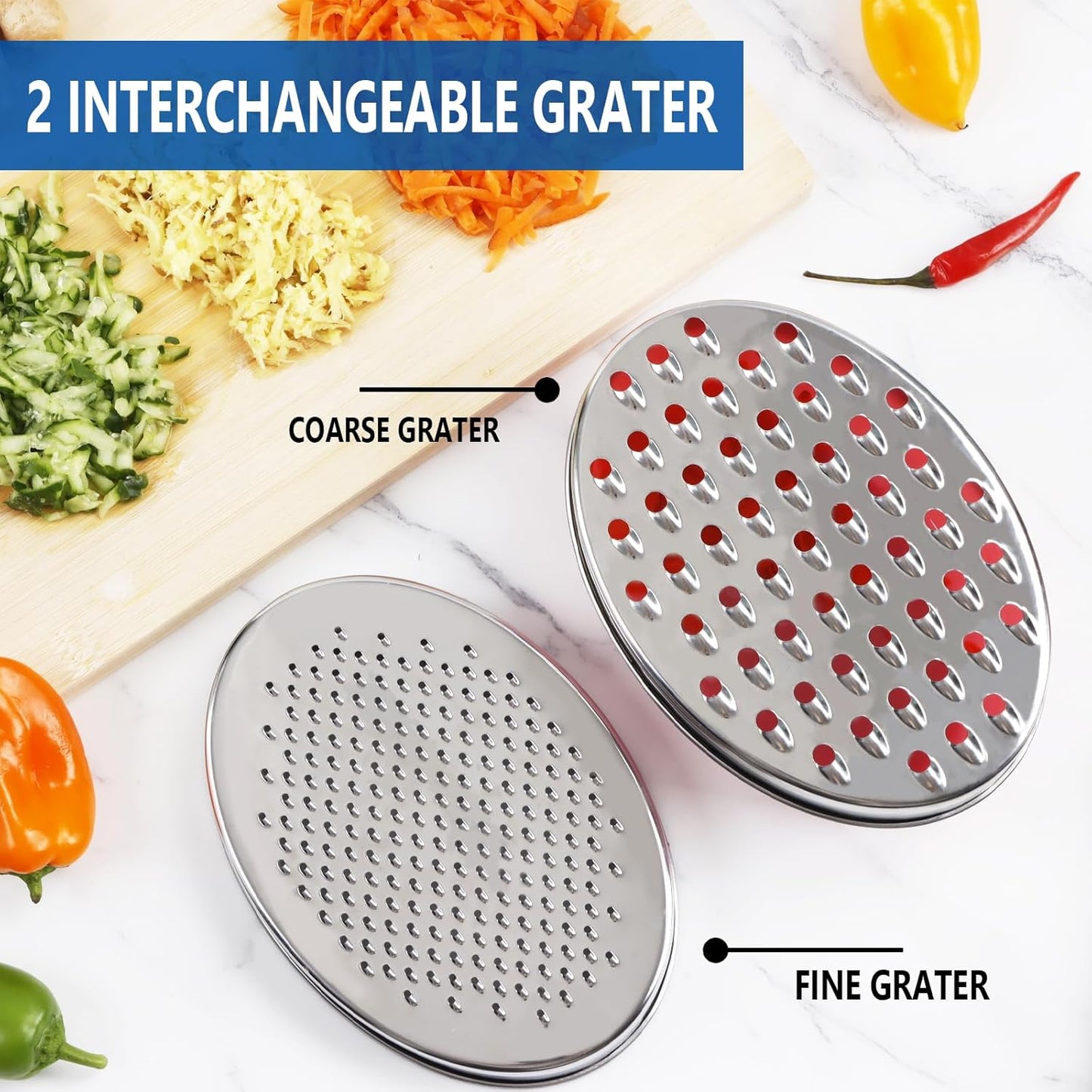 Cheese Grater Citrus Lemon Zester with Food Storage Container & Lid - Perfect For Hard Parmesan Or Soft Cheddar Cheeses, Ginger, Vegetables, Butter, Chocolate & Nutmeg (Green)