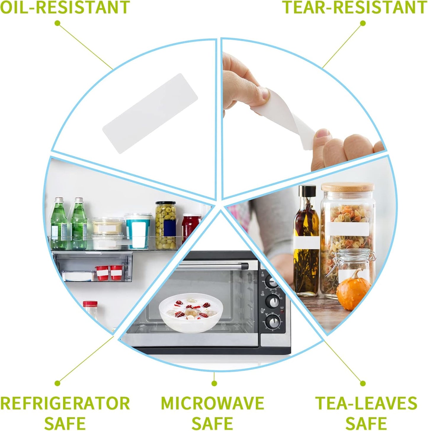 Removable Freezer Labels Stickers, 1 x 3 Inch Blank Removable Freezer Labels Food Storage Stickers, Date Label Waterproof Oil Resistant Easy Clean No Residue