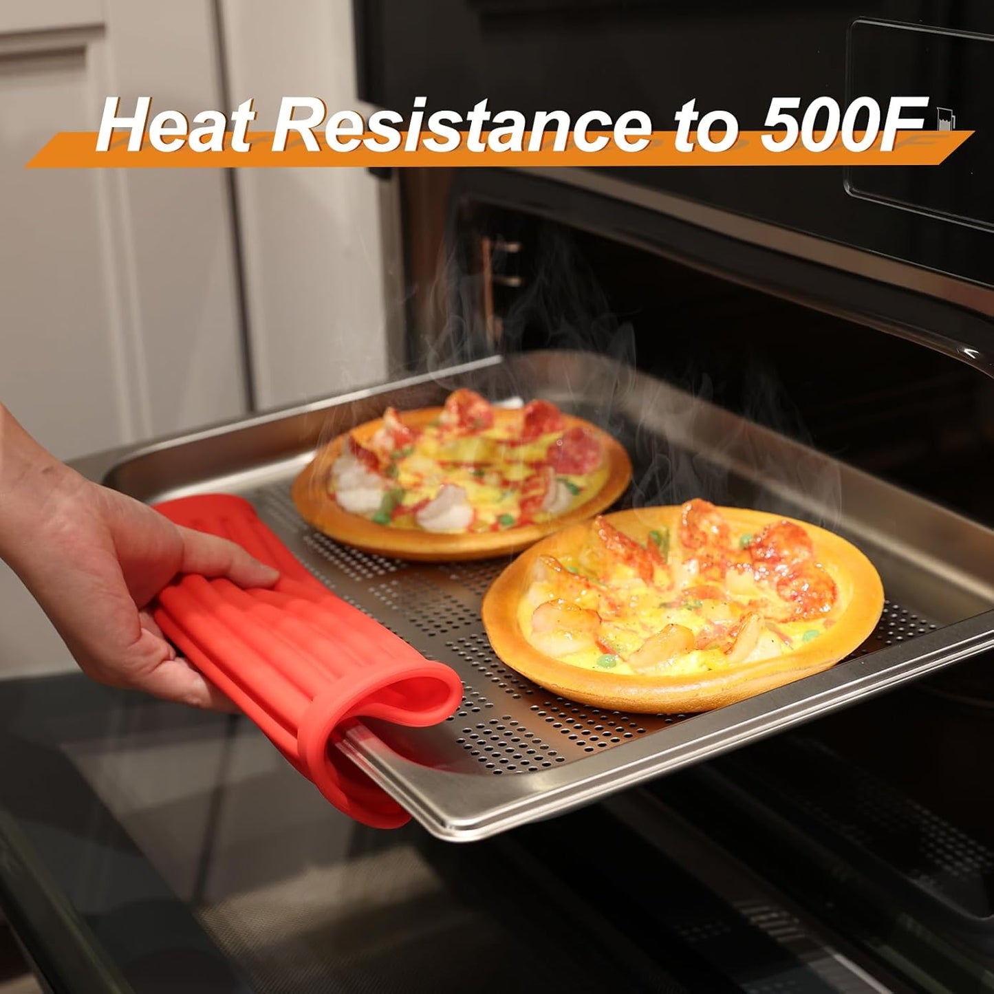 Joyhalo 4 Pack Silicone Trivets for Hot Pots and Pans,480℉ Heat Resistant Trivets for Hot Dishes,Hot Pads for Countertop,Kitchen Potholders,Red