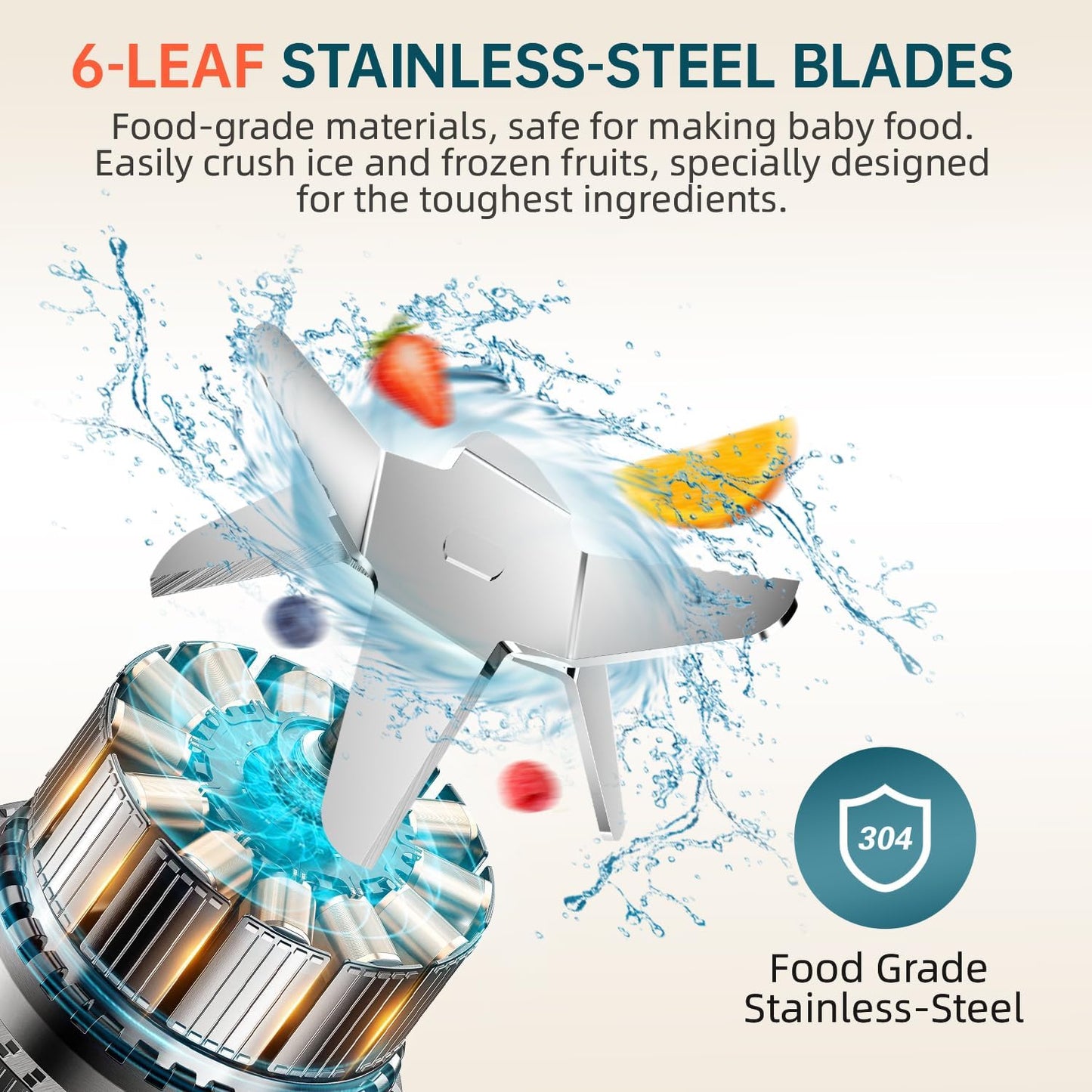 HOWORK Blender for Smoothies, 750W Personal Blender, 56 Oz Glass Jar, 16oz Portable Cups,2+P speed, 3 Functions for Smoothies, Frozen Drinks & Ice Cream,Grey