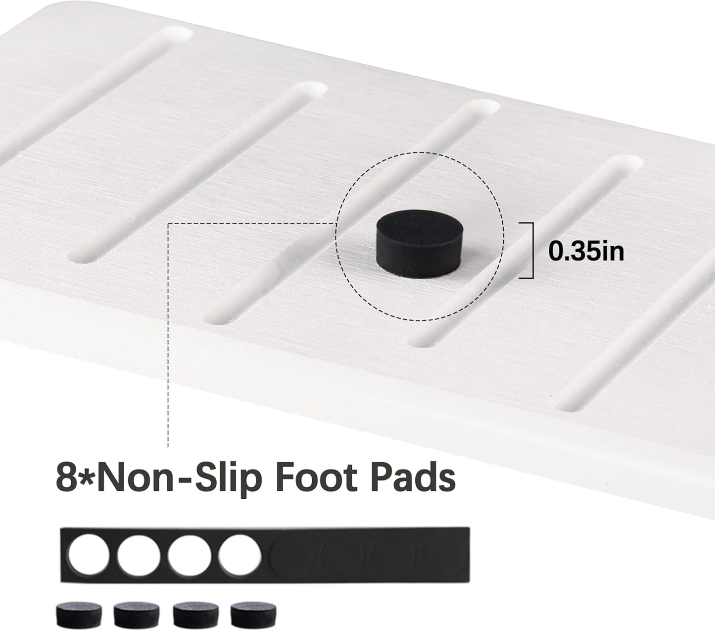 2PCS Water Absorbing Stone Tray for Cosmetics & Hand Soap & Houseplants, 7.87" * 3.94"Diatomite Coaster, Ultra-Absorbent Sink Tray | Fast-Drying Bathroom & Kitchen Organizer