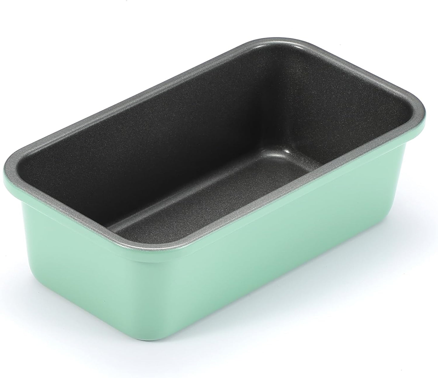 Monfish Bread Loaf Pans for Home Baking, 2pcs Carbon Steel 1lb loaf Tin, Rosemary Green 9x5 inch Non-Stick bread Pan Mold