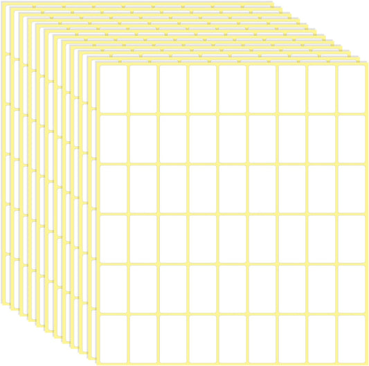 1620 Pcs File Folder Labels 0.6 x 1 Inch Blank Name Labels White Labels Stickers Writable Food Labels for Jars Boxes Envelopes School Office Kitchen