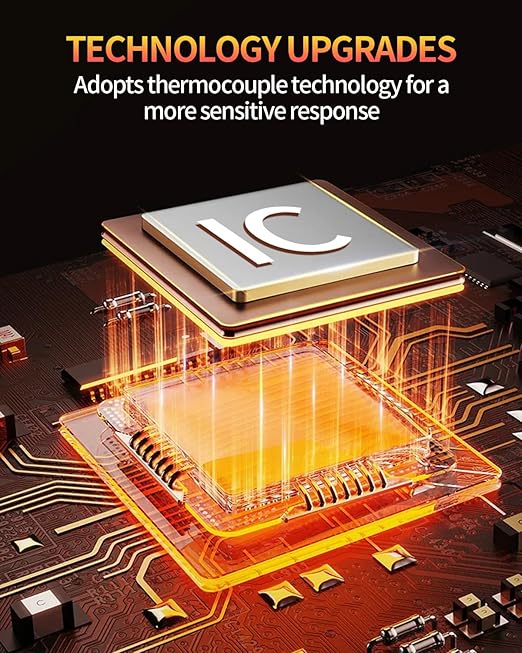 2026 Upgrade Meat Thermometer Digital for Cooking, 0.5s Instant Read Food Thermometer, ±0.5 ℉ Accuracy Kitchen Thermometer, Large LED Display, IP67 Waterproof for Grill, BBQ, Oven, Brewing, Baking