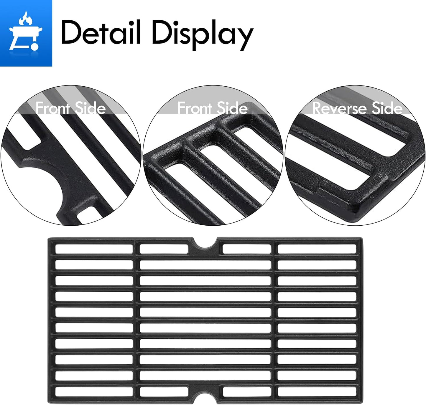 G460-0500-W1 Cooking Grate Grill Replacement Parts for Char Broil Grill Grates 463672016 463645015 463251414 463633316 463642116 463672416 463650413 Charbroil 2 Burner Grill Replacement Grates