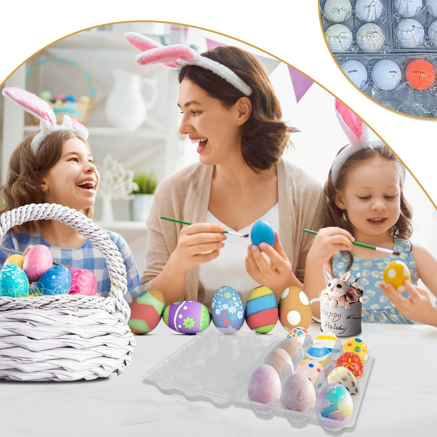 150 Pack Bulk Egg Cartons, Clear Plastic Chicken Egg Holders, Egg Tray Carton Holder for Home & Kitchen, Farm & Market Use, An Eco-Friendly Egg Storage Solution, 12 Grids