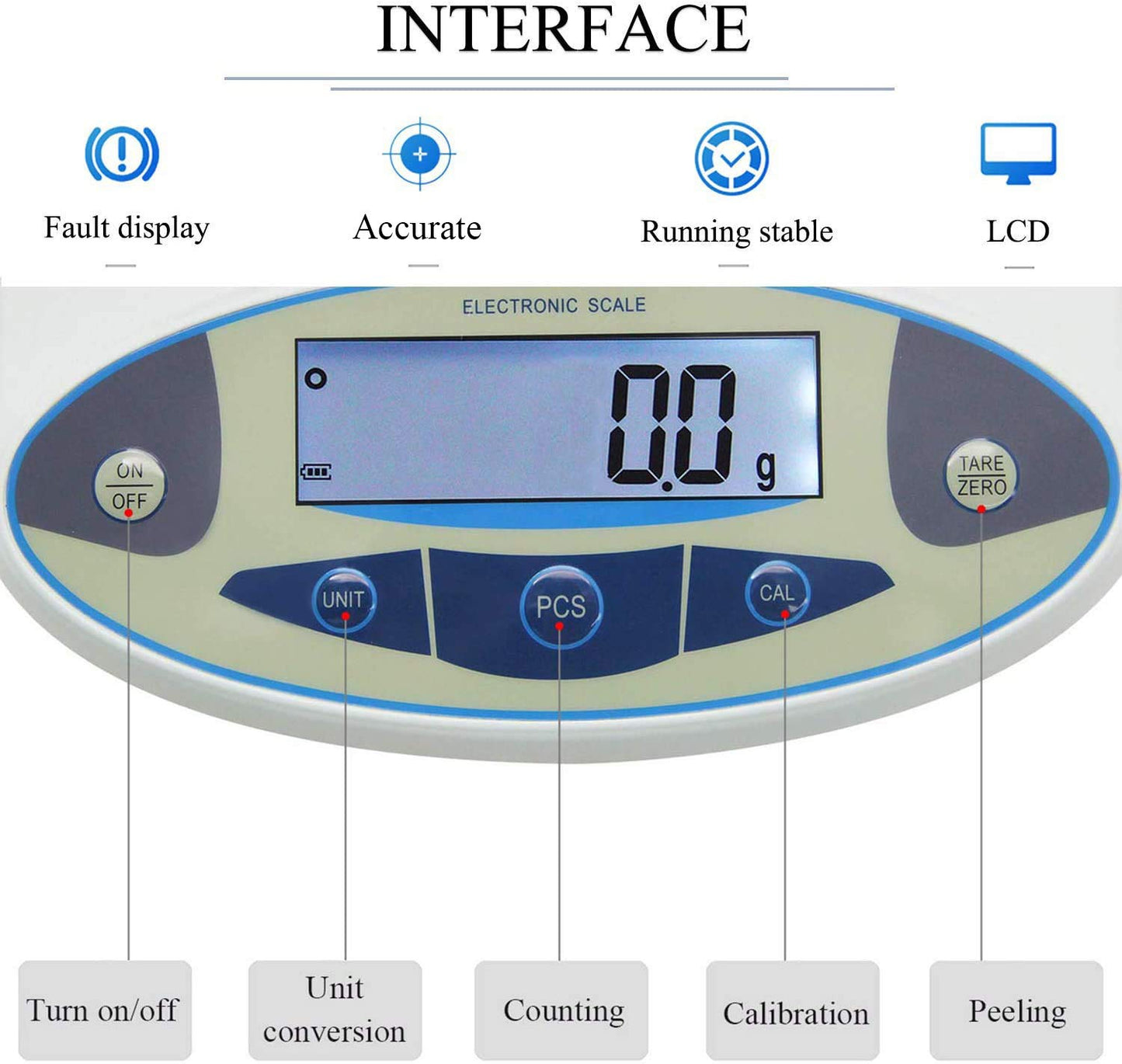 CGOLDENWALL Lab Scale 15kgx0.1g Digital Precision Scale Electronic Balance Laboratory Weighing Industrial Scale Kitchen Counting Scale Scientific Scale Calibrated 110V (15kg, 0.1g)