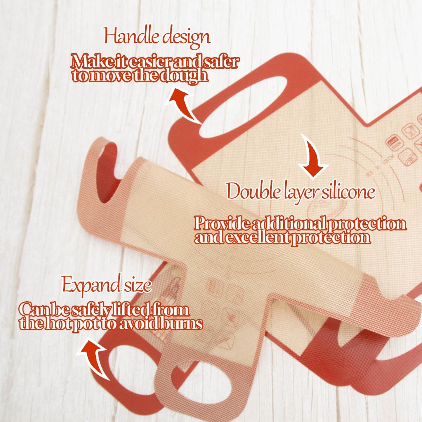 Silicone Bread Loaf Pan Liners, 2 PCS Non-Stick & Easy Clean Reusable Silicone Bread Sling with 4 Handles, Loaf Pan Lifter Liner, for 9.5 x 5 inch Loaf Pan