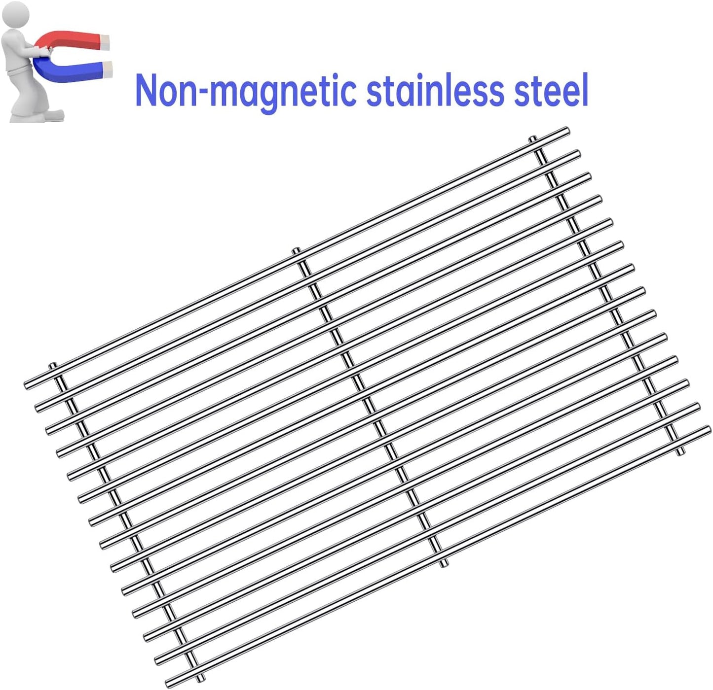 17.5” Grill Grates Replacement for 7637 7635 Weber Spirit I Spirit II E-210, S-210, E-220, S-220 With Front-Mounted Control Panels,Flavorizer Bars Cooking Grid Parts 2 Burners Spirit 200 Series