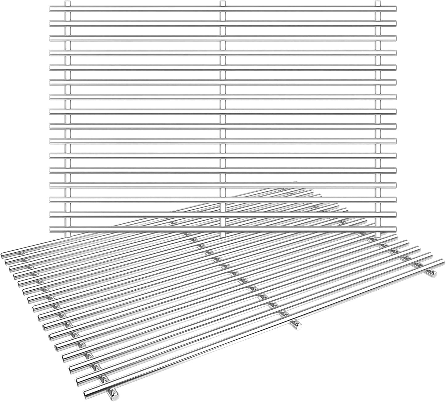 7639 Grill Grates for Weber Spirit I & II 300 Series, Spirit E/S 310 320, 304 Stainless Steel, Cooking Grates for Genesis Silver B/C, Genesis Gold B/C, Genesis Platinum B/C, 7638, 65906, 17.3", 2 Pack