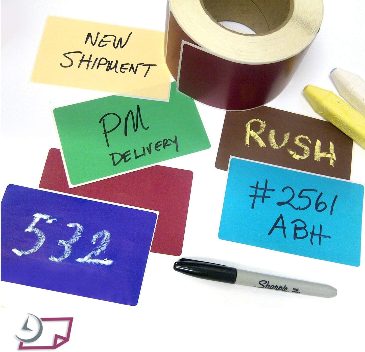 NextDayLabels 500 Rectangle Stickers (3" x 5") - Color Coding Labels Roll - Moving Labels for Boxes, Colored Inventory Stickers for Packing, Organizing, and Storage (Green)