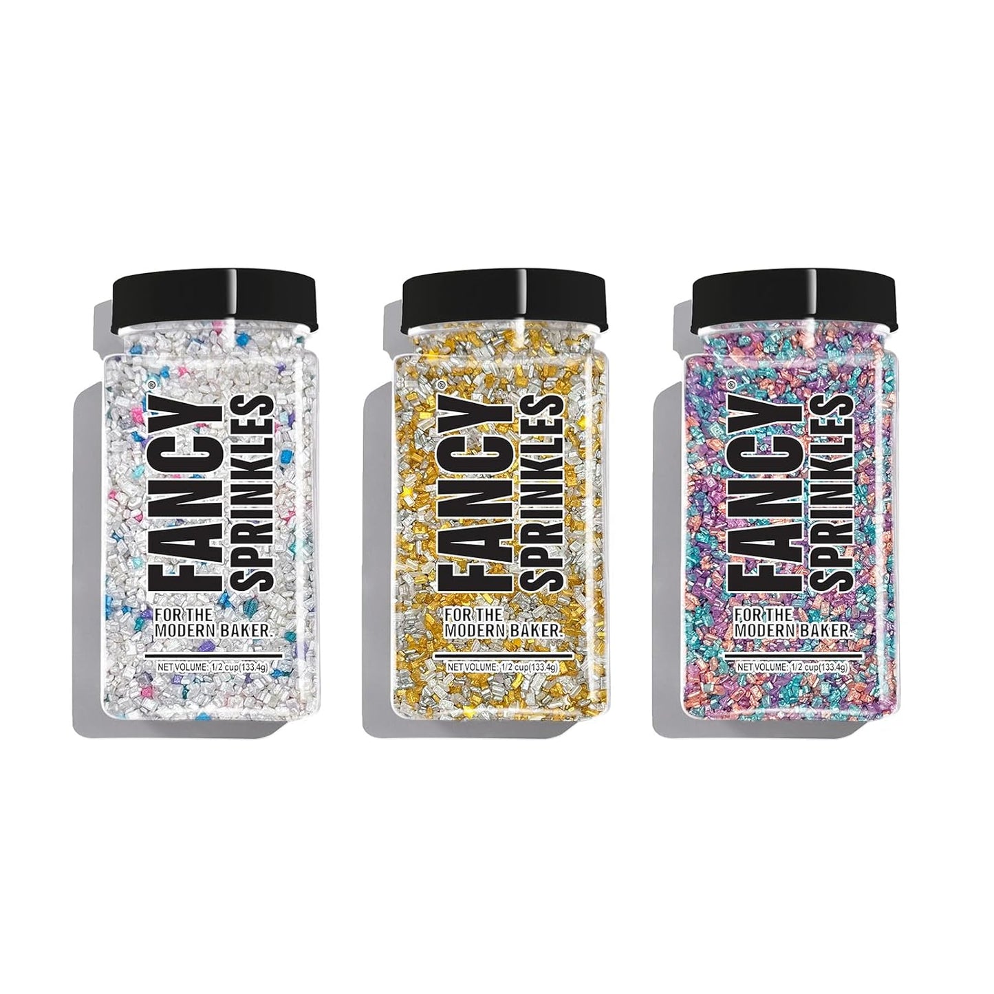 Fancy Sprinkles MVP Fancy Sugar Set (Unicorn Breath, Opal Rain and Filthy Rich 4 OZ)